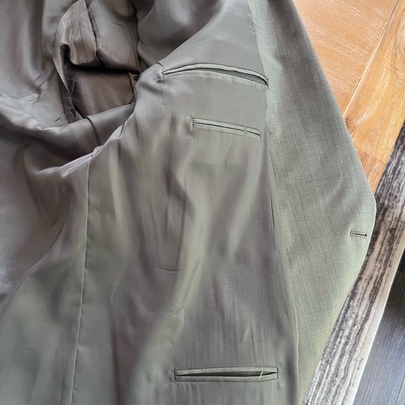 Jos A Bank travelers collection Men’s blazer jacket wool beige/grey 52L 2 button - Picture 15 of 16